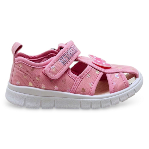 2410-03_pink КЕДБЕРРИ босоножки текстильные для девочек. (23-30)